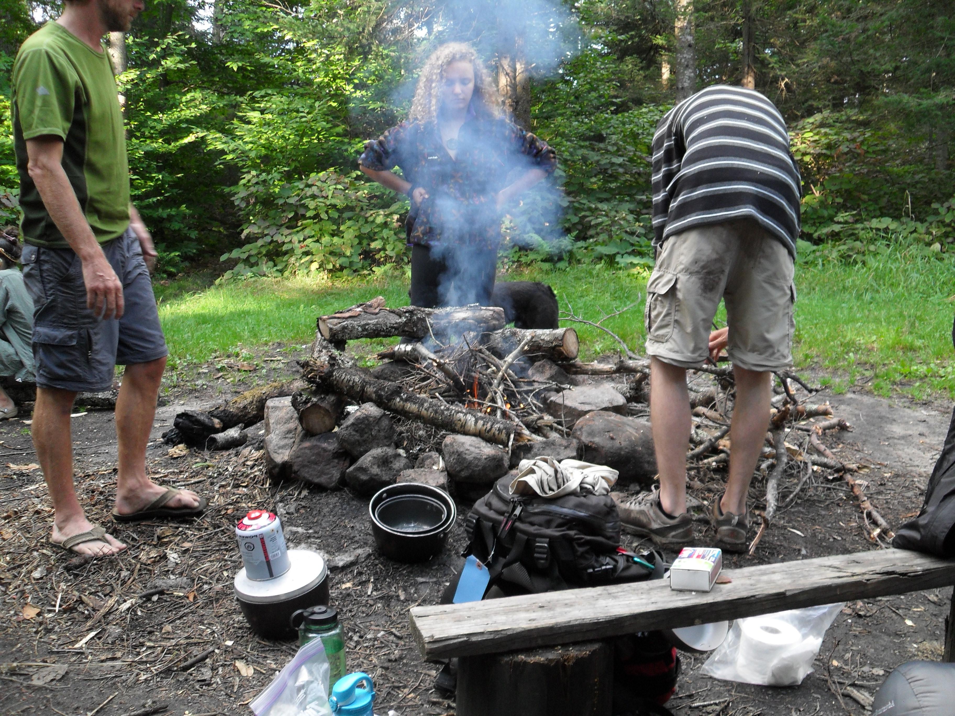 hiking fireside